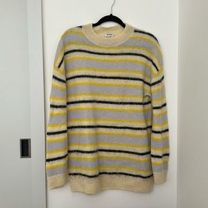 ACNE STUDIOS Women’s Mohair Wool Yellow Striped Sweater Jumper Sz S M